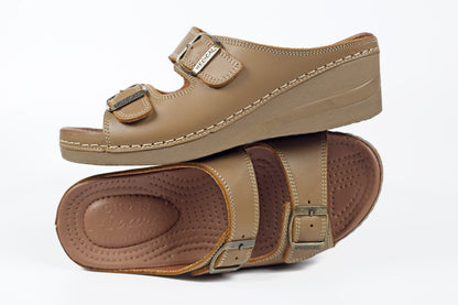 SANDALE MEDICAL EN CUIR - Arwa Shoes