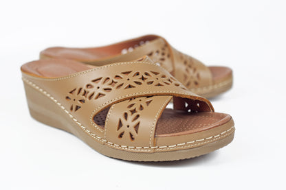 SANDALE MEDICAL EN CUIR - Arwa Shoes